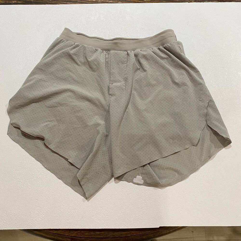 Lululemon Speed Up High Rise Running Shorts Size S Gray Perforated Lined